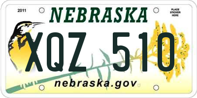 NE license plate XQZ510