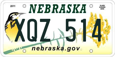 NE license plate XQZ514