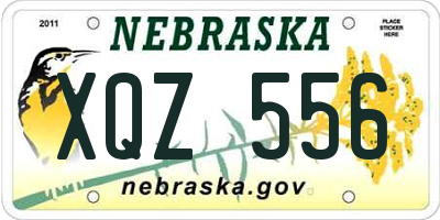 NE license plate XQZ556