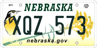 NE license plate XQZ573