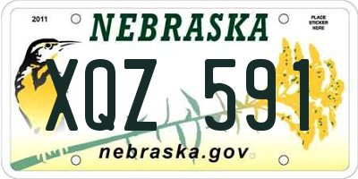 NE license plate XQZ591