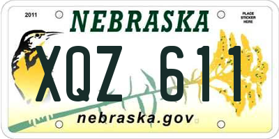 NE license plate XQZ611