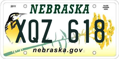 NE license plate XQZ618