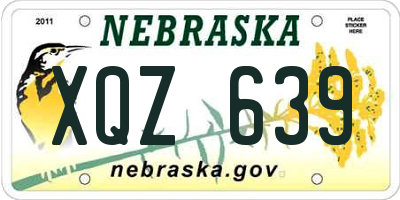 NE license plate XQZ639