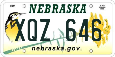 NE license plate XQZ646