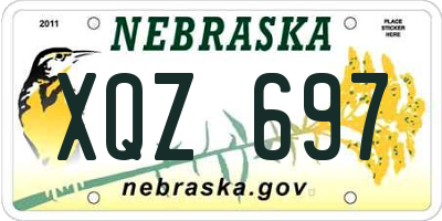 NE license plate XQZ697