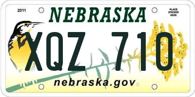 NE license plate XQZ710
