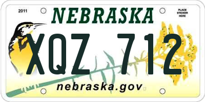 NE license plate XQZ712