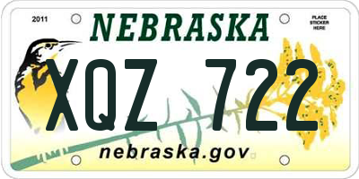 NE license plate XQZ722