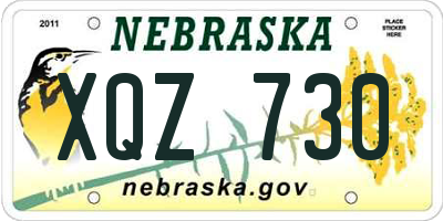 NE license plate XQZ730