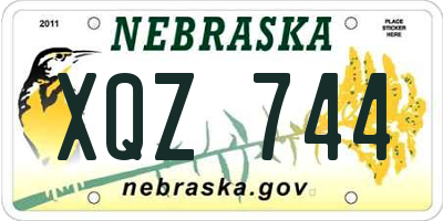 NE license plate XQZ744