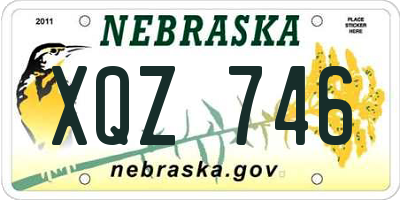 NE license plate XQZ746