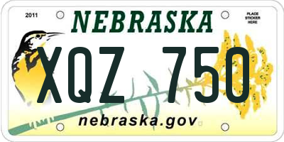 NE license plate XQZ750