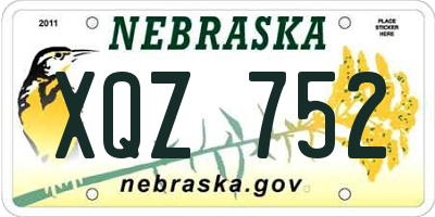 NE license plate XQZ752