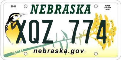 NE license plate XQZ774