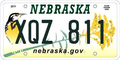 NE license plate XQZ811