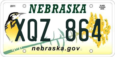 NE license plate XQZ864