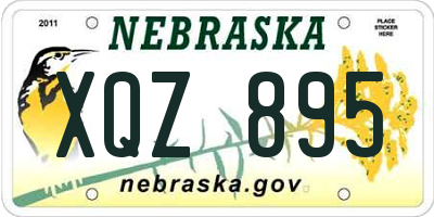 NE license plate XQZ895