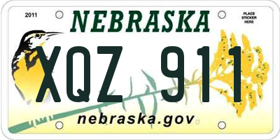 NE license plate XQZ911