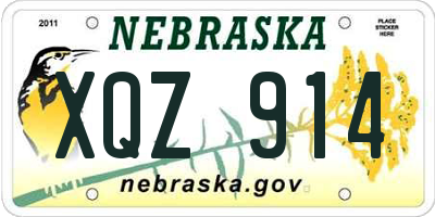 NE license plate XQZ914