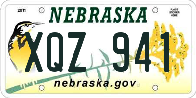 NE license plate XQZ941