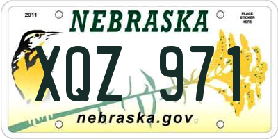 NE license plate XQZ971