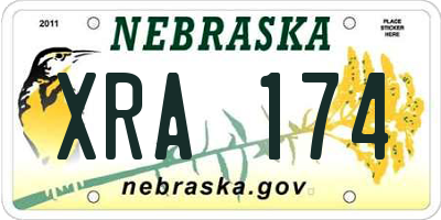 NE license plate XRA174