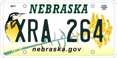 NE license plate XRA264