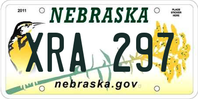 NE license plate XRA297