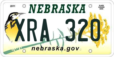 NE license plate XRA320