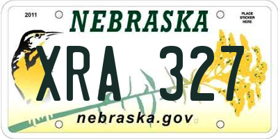 NE license plate XRA327
