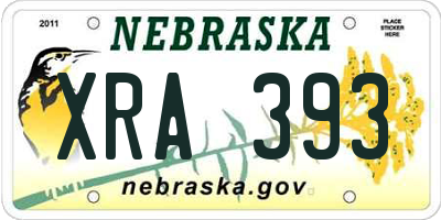 NE license plate XRA393