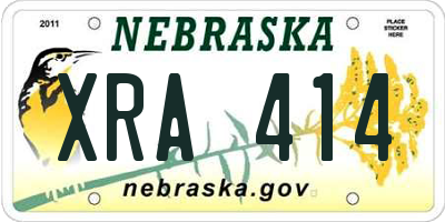 NE license plate XRA414