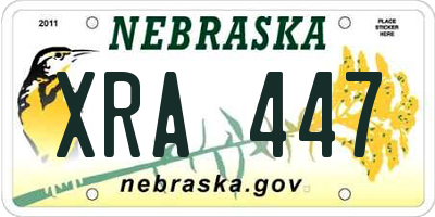NE license plate XRA447