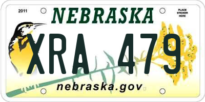 NE license plate XRA479