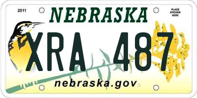 NE license plate XRA487