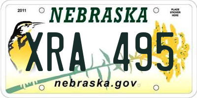 NE license plate XRA495