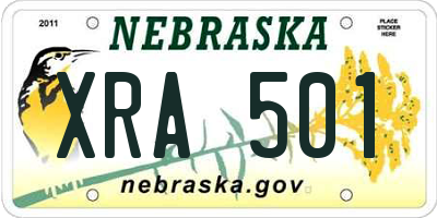 NE license plate XRA501