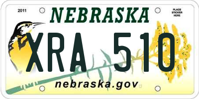 NE license plate XRA510