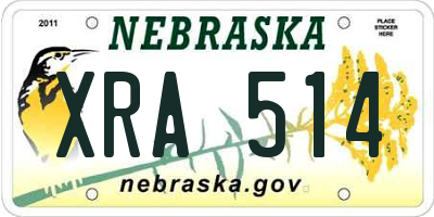 NE license plate XRA514