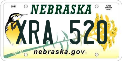 NE license plate XRA520
