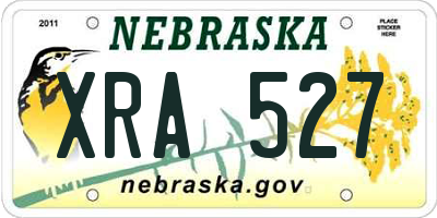 NE license plate XRA527