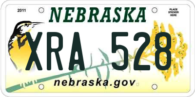 NE license plate XRA528