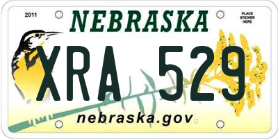 NE license plate XRA529