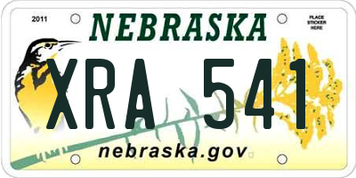 NE license plate XRA541