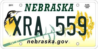 NE license plate XRA559