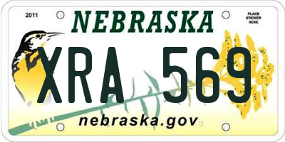 NE license plate XRA569