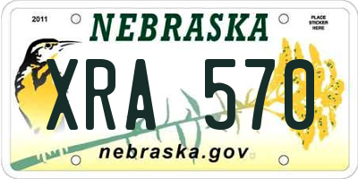 NE license plate XRA570