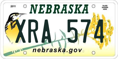 NE license plate XRA574