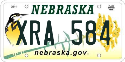 NE license plate XRA584